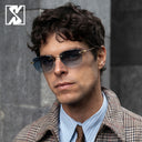 Grime Silver-gray Rectangle 26064SM