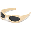 SHEEN KELLY Dicke Wrap-Around-Sonnenbrille fur Damen HerrenY2k Futuristische Mode-Brille 23018
