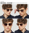 SK Rectangle Polarized Tony Stark Sunglasses D1948