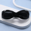 SHEEN KELLY Dicke Wrap-Around-Sonnenbrille fur Damen HerrenY2k Futuristische Mode-Brille 23018