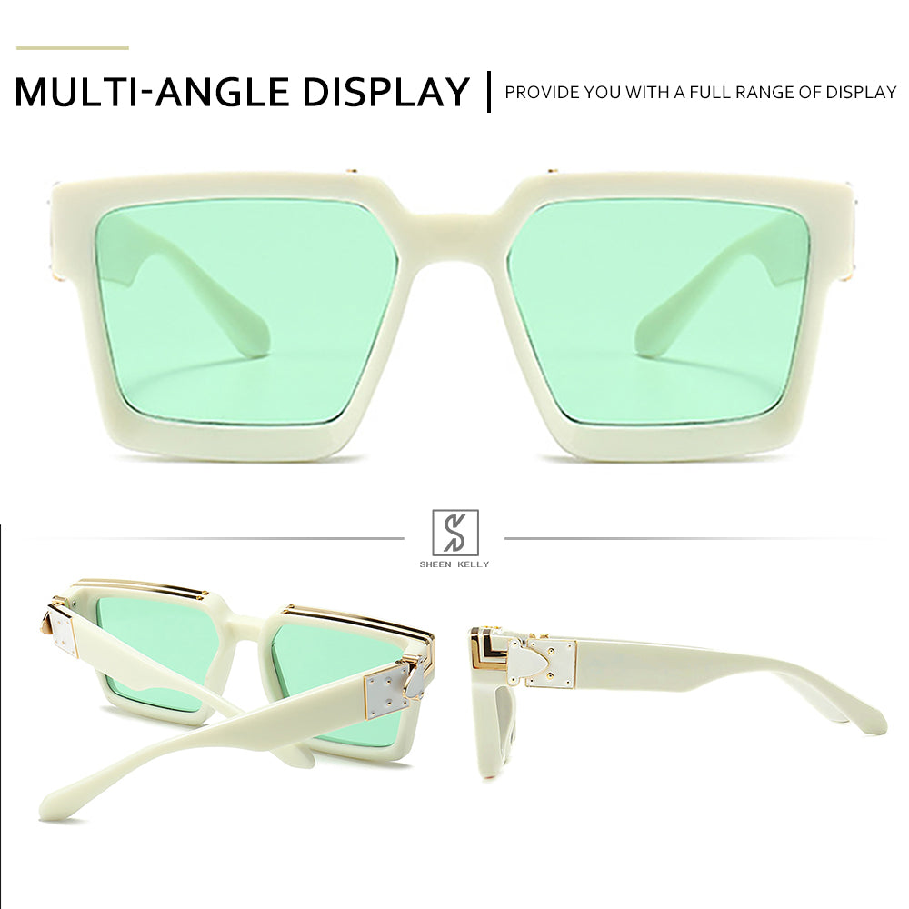 Lixx Retro Millionaire Square Metal Sunglasses