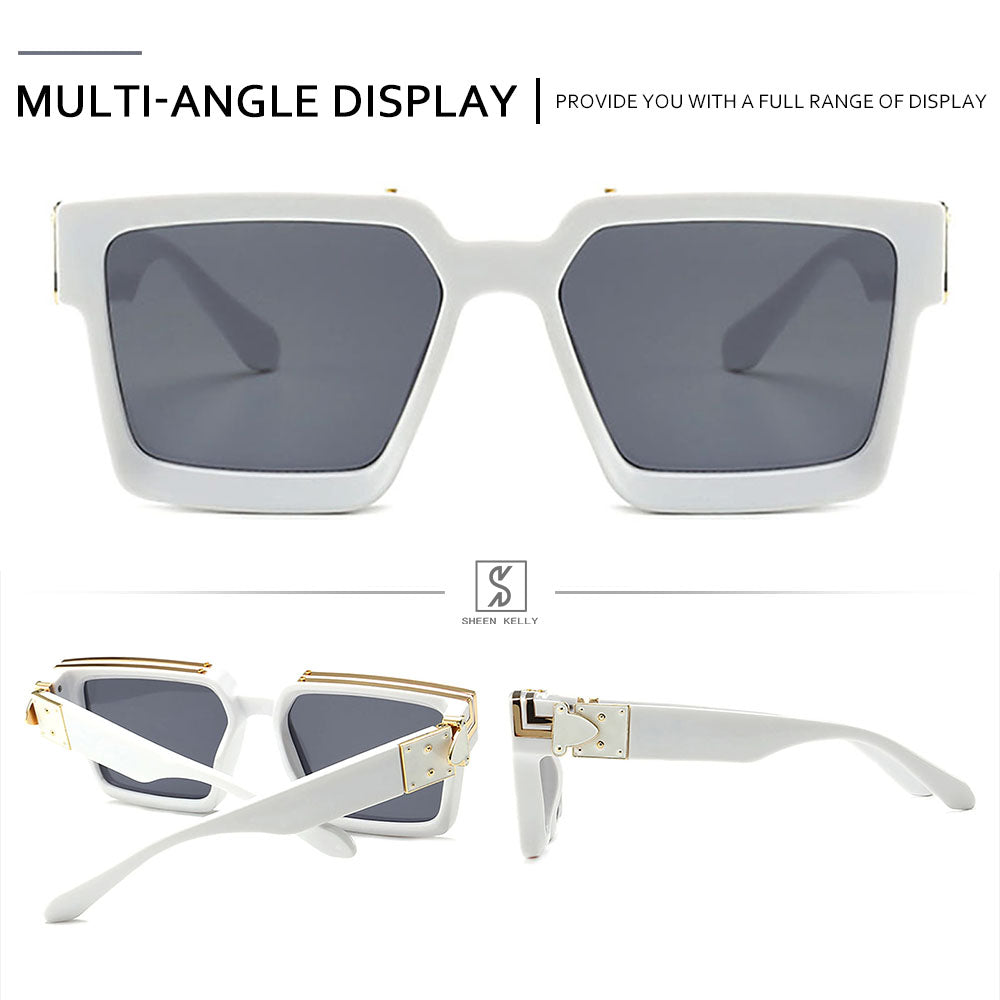 Lixx Retro Millionaire Square Metal Sunglasses