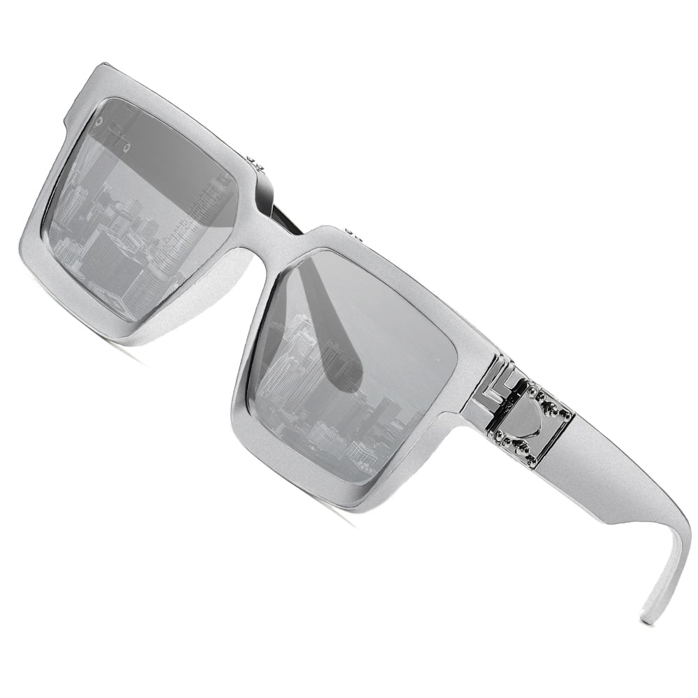 Retro Millionaire Sunglasses Square Metal Punk Rock Hip hop Glasses men  women – Sheen Kelly Vision