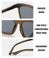 Vintage Rectangular Flat Top Sunglasses For Men Women Retro Tinted Lens Glasses Old School Eyewear23008
